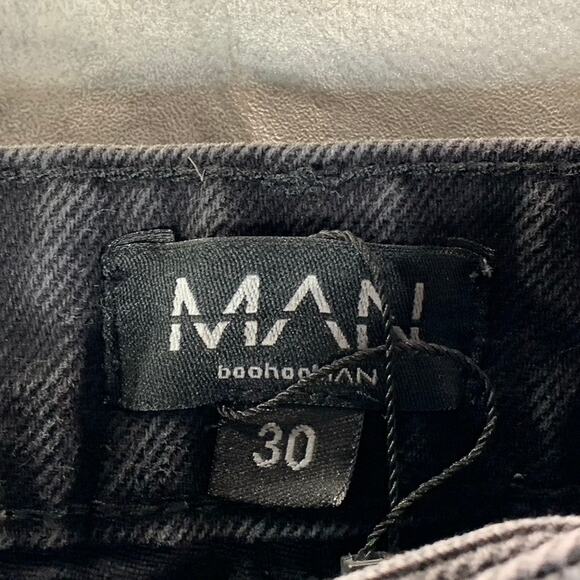 BOOHOOMAN Men's Black Tall Skinny Jeans SZ 30 - Picture 8 of 11